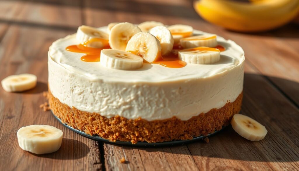 creamy banana cream cheesecake