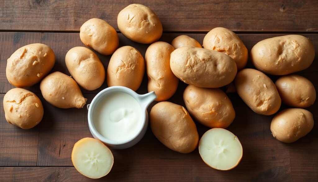 russet potatoes and heavy cream