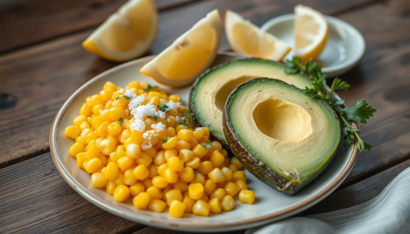 Avocado and Corn Breakfast Plate