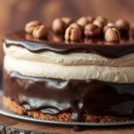 Chocolate-Glazed Hazelnut Mousse Cake