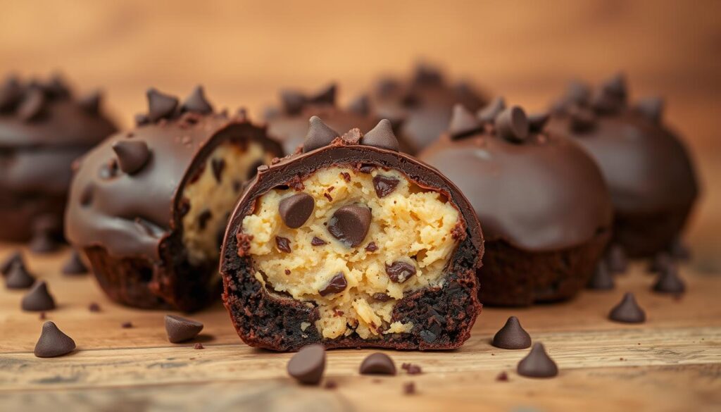 Chocolate chip cookie dough brownie bombs dessert treat