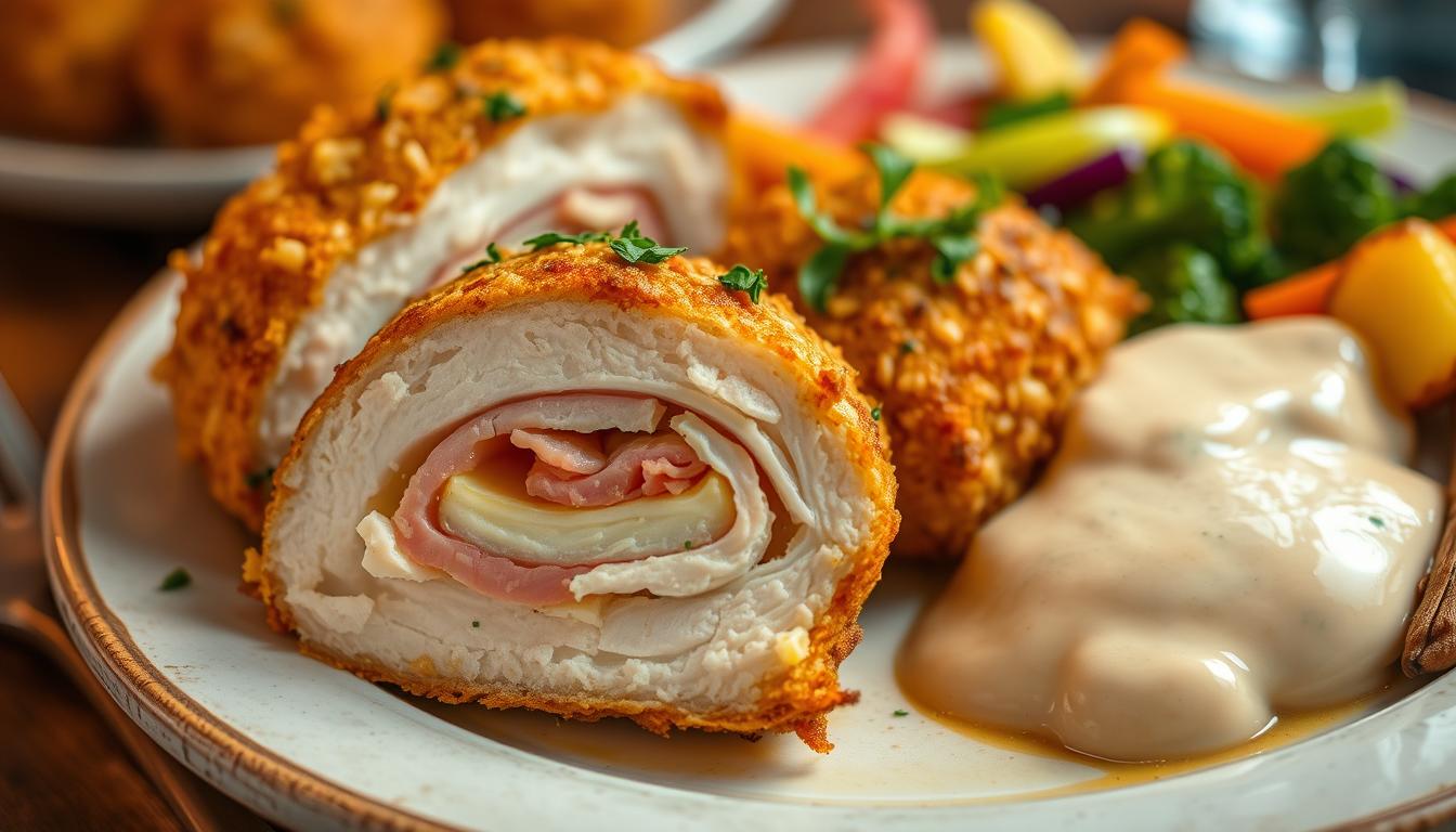 Crispy and  Creamy Chicken Cordon Bleu