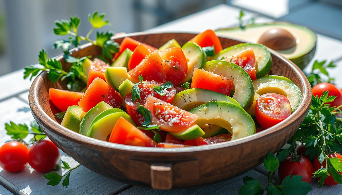 Cucumber, Tomato, And Avocado Salad