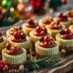 Festive Pistachio & Cranberry Cheesecake Bites