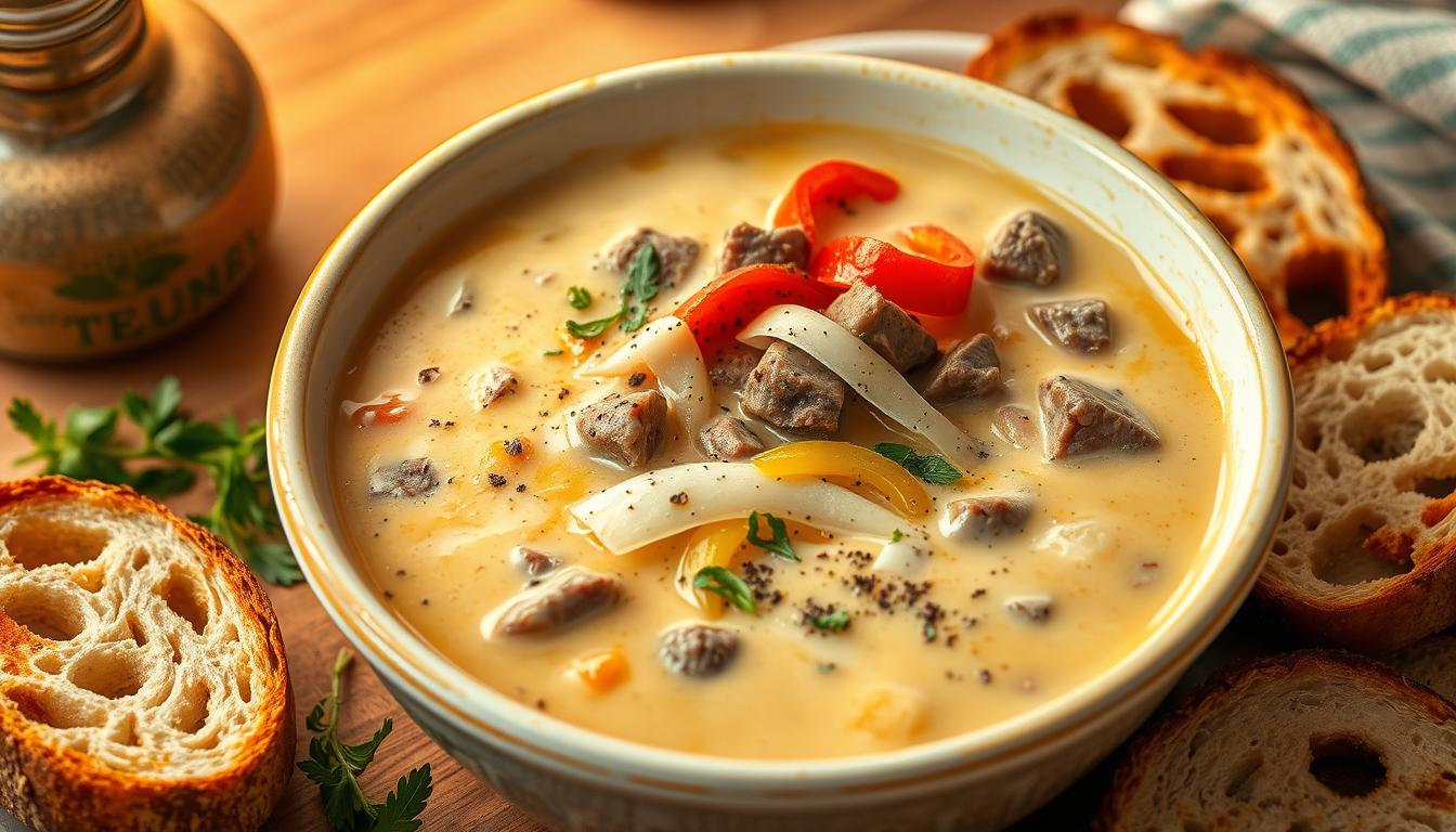 Philly Cheese Steak Soup