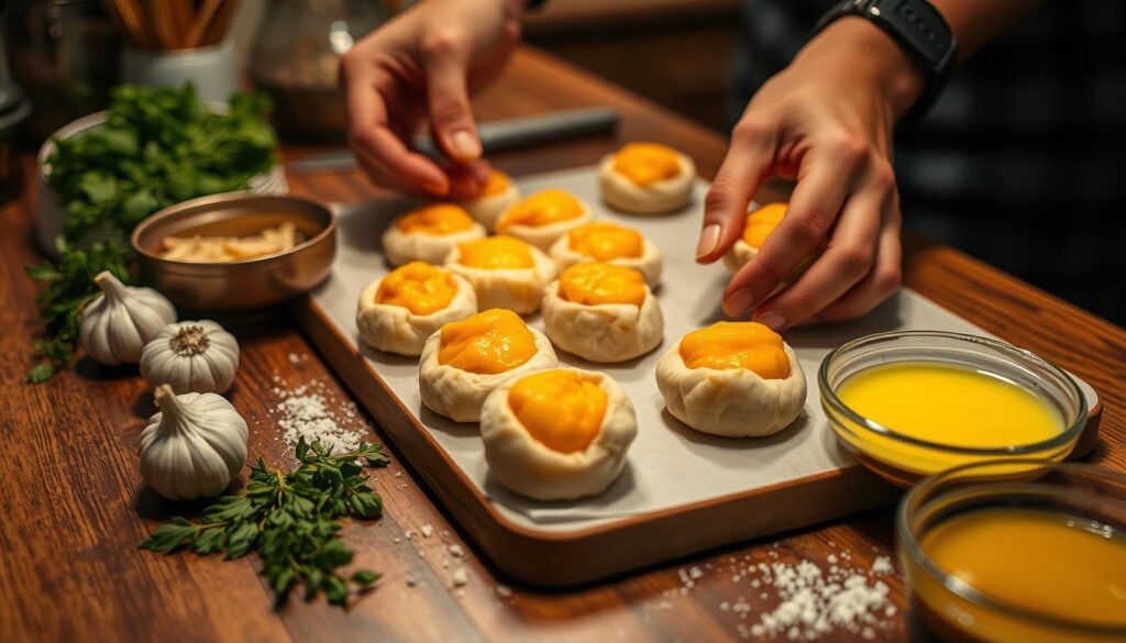 Shaping cheese bombs