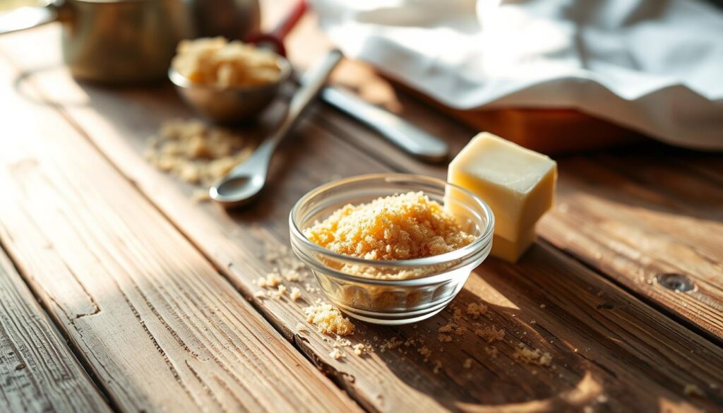 brown sugar and butter ingredients