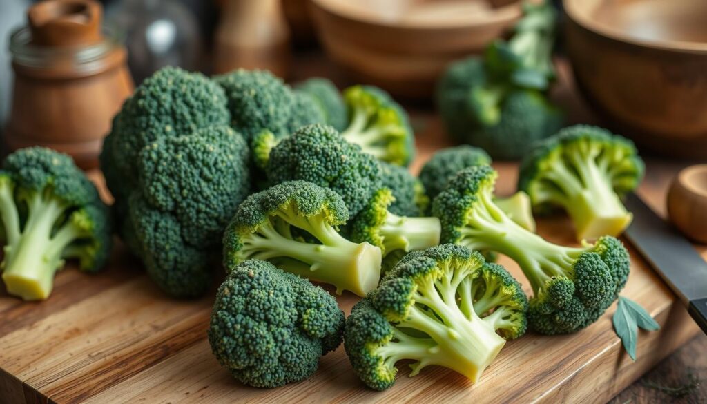 fresh broccoli florets for creamy broccoli cheddar soup