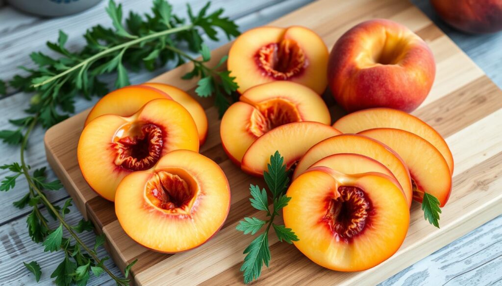 fresh peaches for pizza