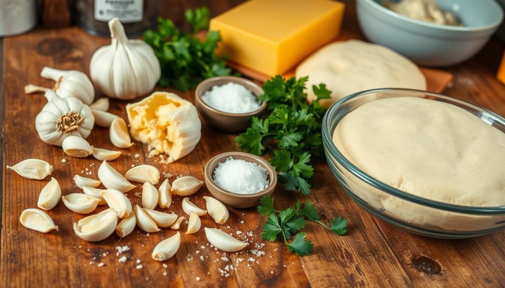 ingredients for garlic butter cheese bombs