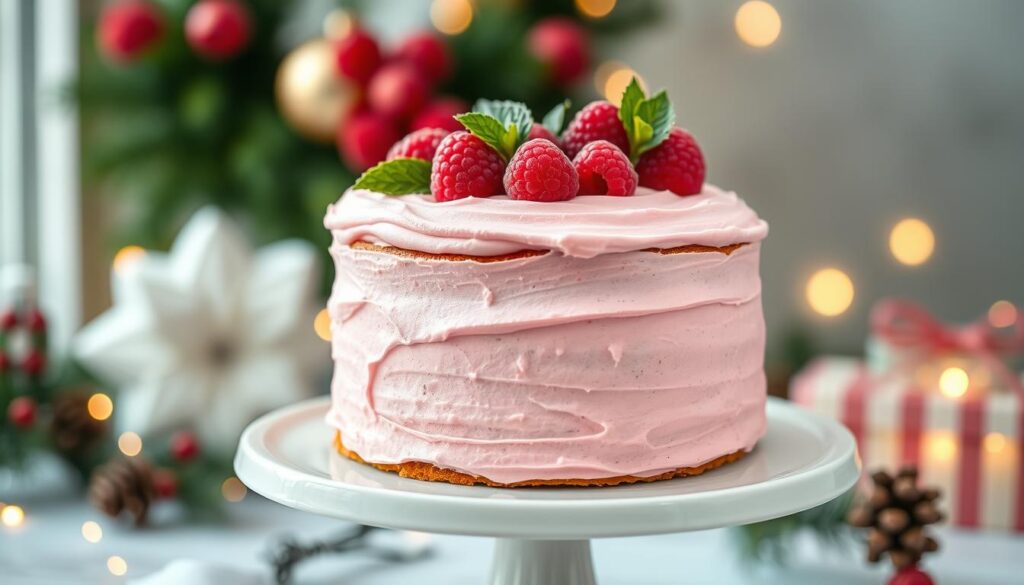 raspberry frost cake