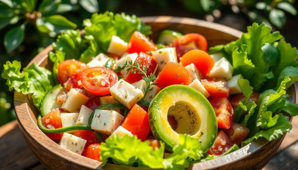 refreshing cucumber tomato avocado salad