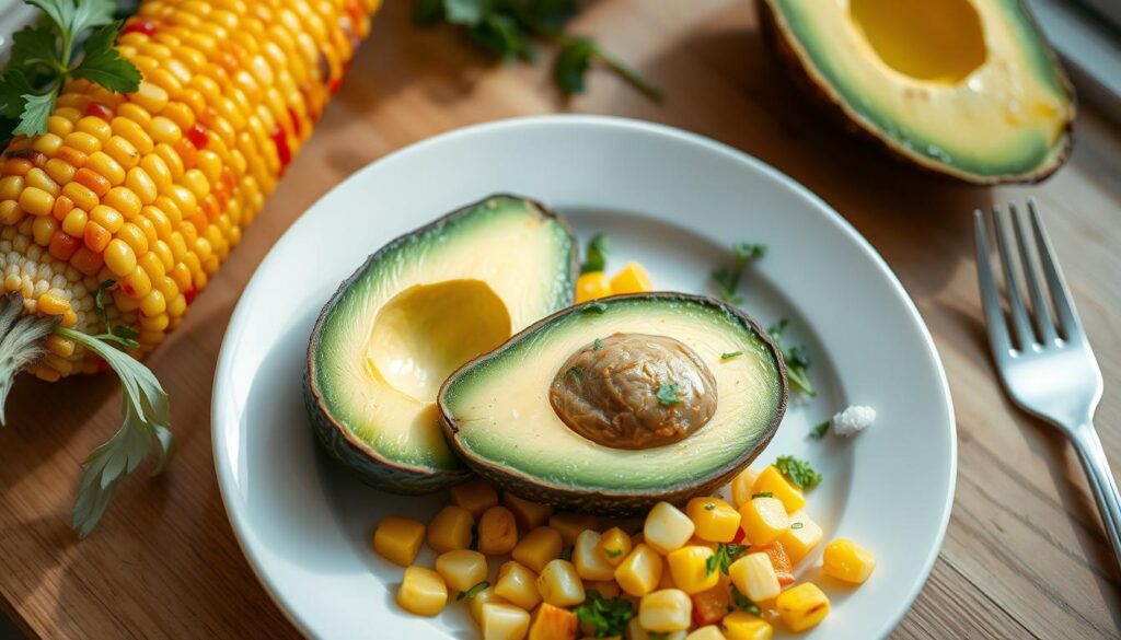 ripe avocado for breakfast plate