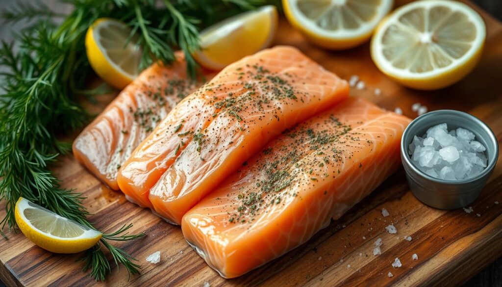 seasoning salmon for puff pastry