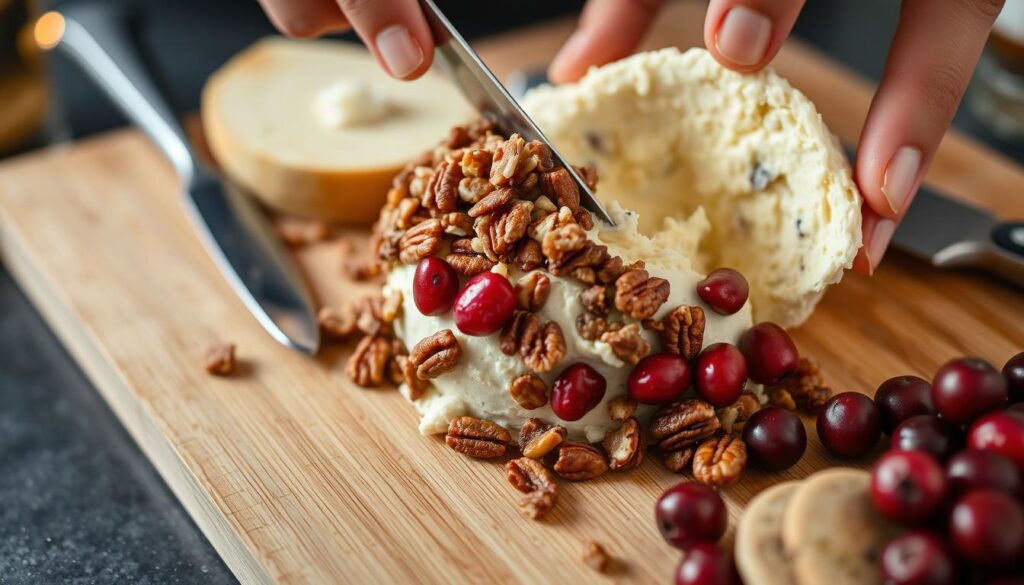 shaping cheese ball